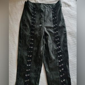 Faux leather snake print pants NWOT
